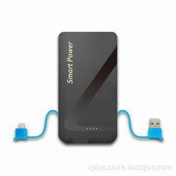 Exernal Battery Pack for Mobile Phone, with 2 USB, 2000mAh Capacity and 5V/800mA Maximum Input